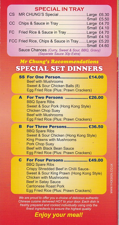 Mr Chung's chinese takeaway swansea